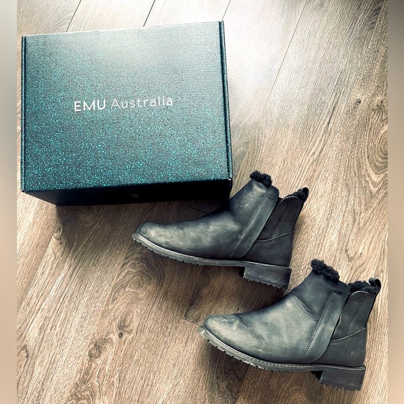 EMU Australia leather boots women’s 8 - Picture 1 of 3